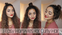 Three quick hairstyles for naturally curly hair