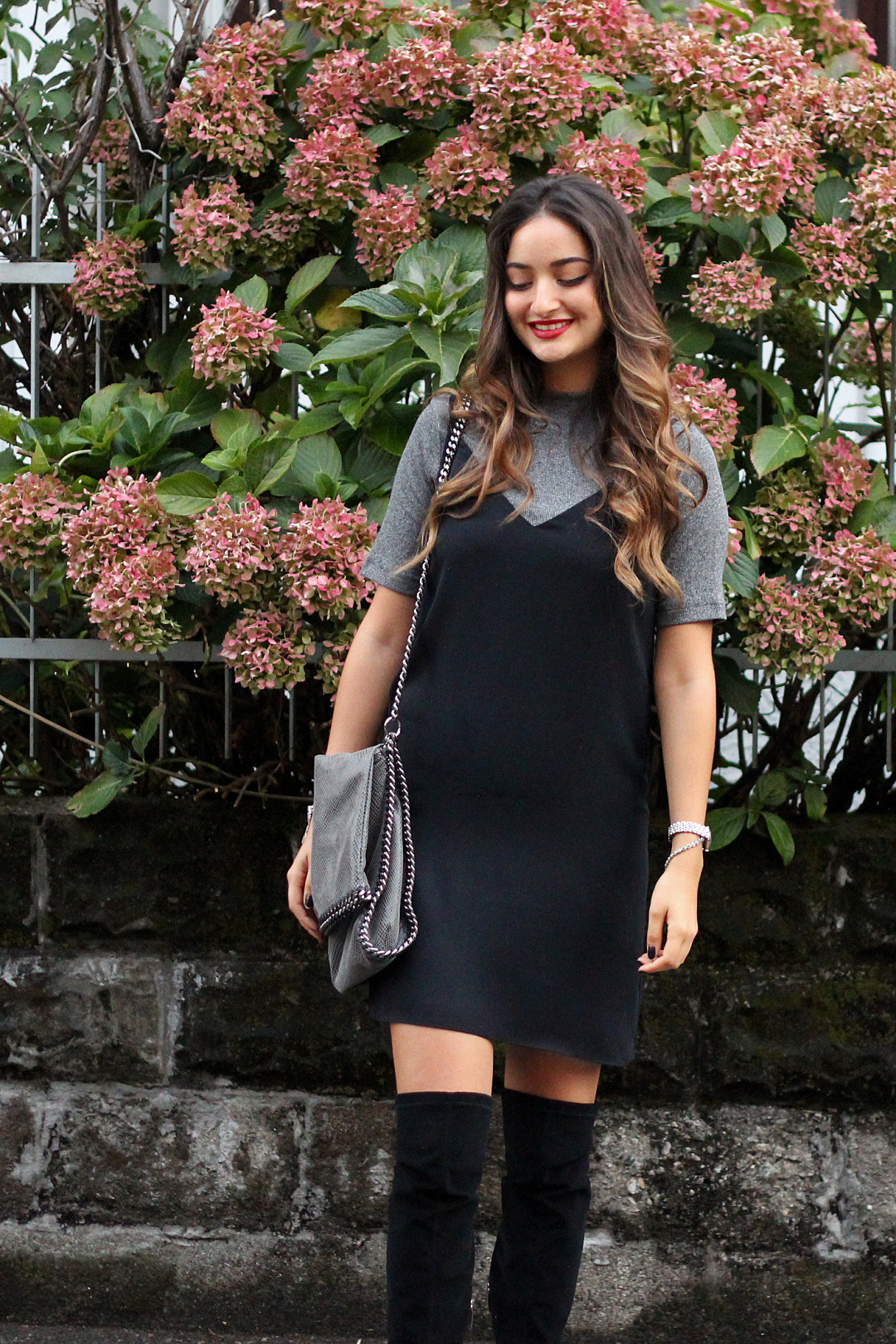 Layering Dresses over shirts or turtlenecks for Autumn Personal Blog by Ranim Helwani