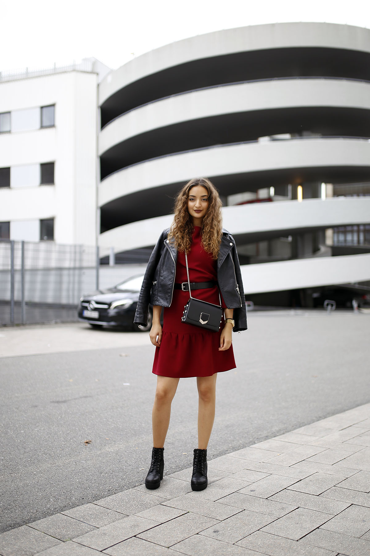 Custom-made red dress 