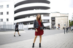 Custom-made red dress