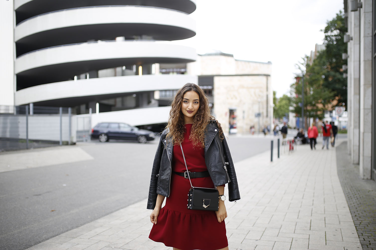 Custom-made red dress