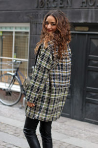 Checked Coat Blogger Style